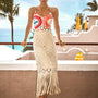 The Capri One Piece in Lost at Sea paired with Cream Rivington Skirt.