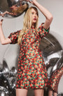 The Harmony Dress in Crimson Blossom. 