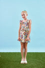 The Rosie Skirt in Coastal Conversation paired with matching Harper Top
