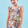 The Harper Top in Coastal Conversation paired with matching Rosie Skirt