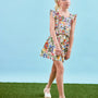 The Rosie Skirt in Coastal Conversation paired with matching Harper Top