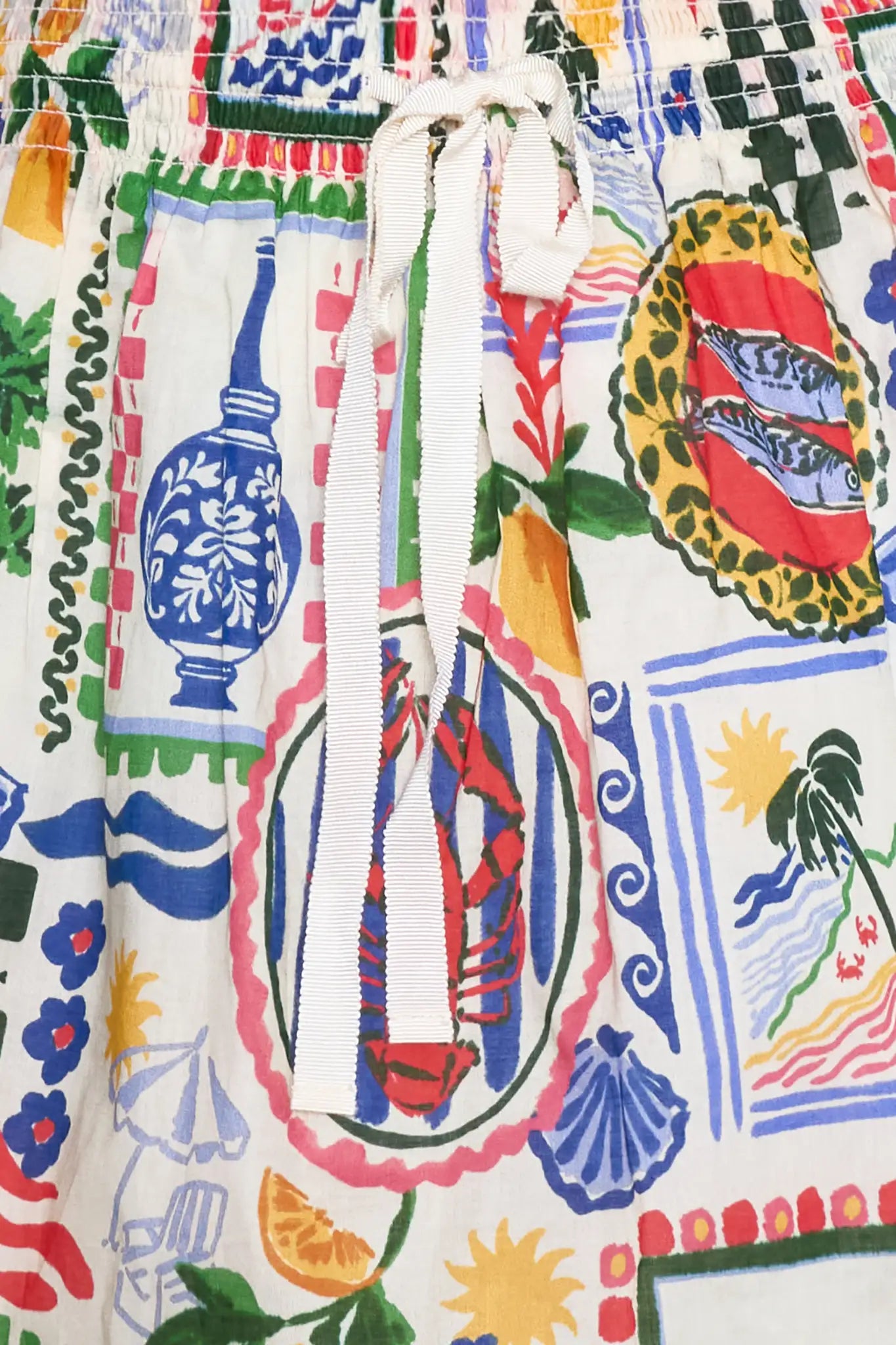 Close up of The Rosie Skirt in Coastal Conversation