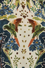 Close up of the Harris Top in Birds of a Feather Navy. 