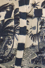 Close up of the Hawkins Top in Bermuda Toile. 
