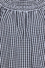 Close up of the Hayes Blouse in Black and White Gingham 