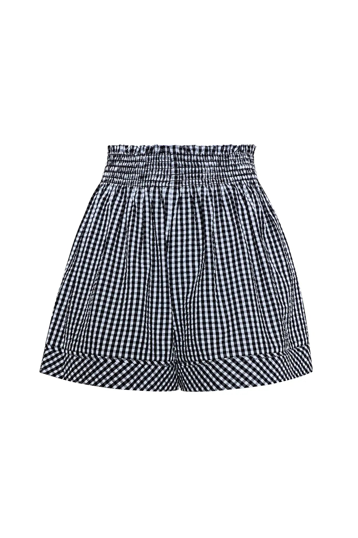 The Jemma Shorts in Black and White Gingham 