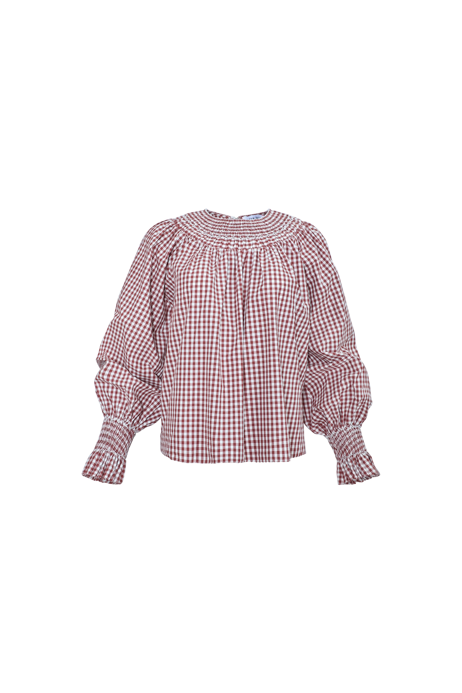 The Hayes Top in Cotswold Check Rust.