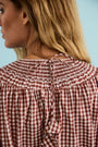 The Hayes Top in Cotswold Check Rust paired with matching Jemma Shorts.