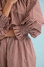 The Hayes Top in Cotswold Check Rust paired with matching Jemma Shorts.