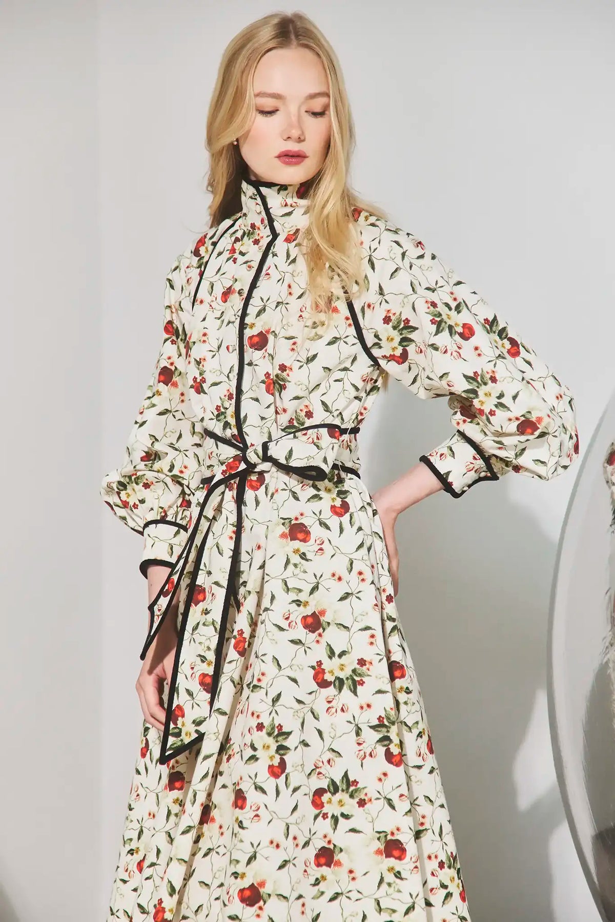 The Hollis Dress in Camellia Ivory. 