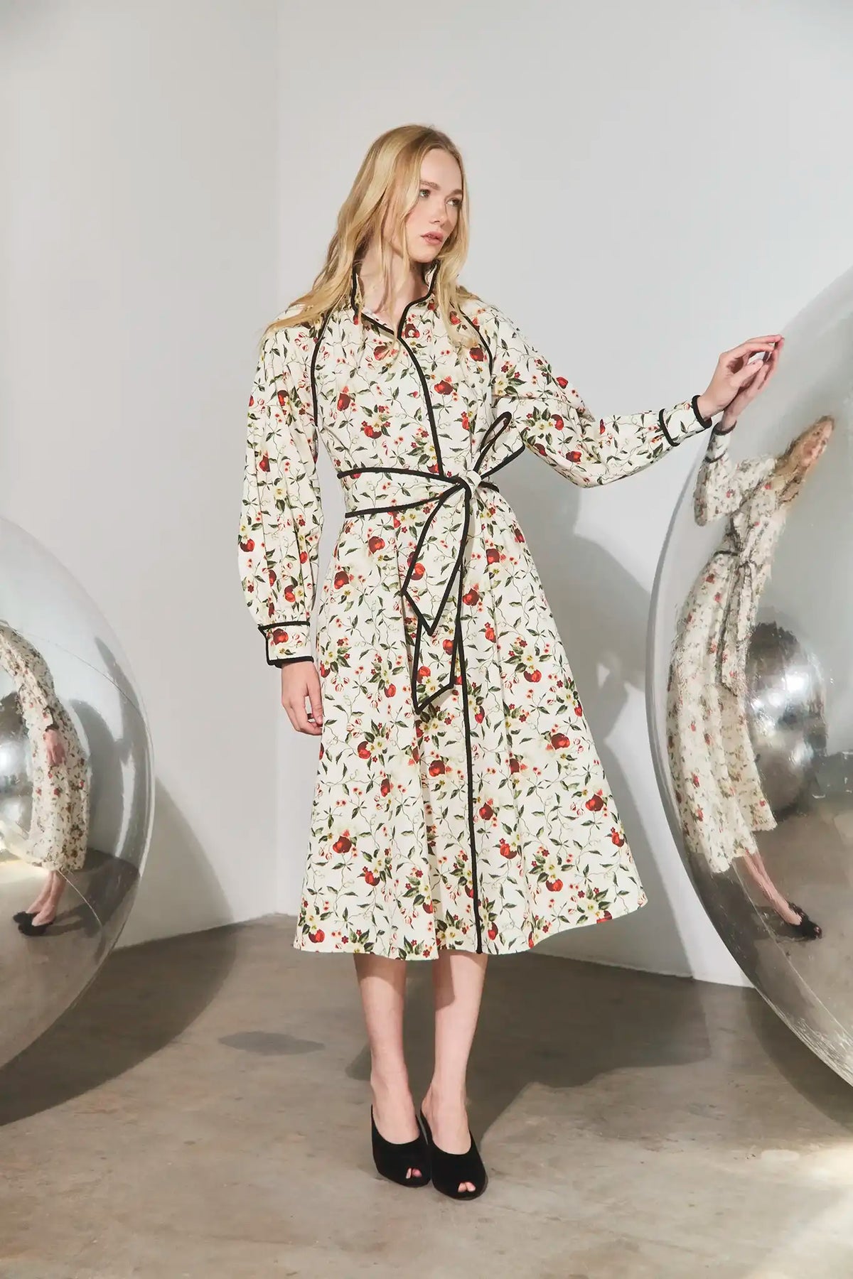 The Hollis Dress in Camellia Ivory. 
