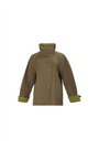 The Howell Cropped Trench in Khaki Brown. 