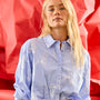 The Hudson Shirt, embroidered striped shirt, in Sullivan Stripe.
