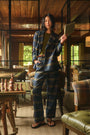 The Huntley Blazer in Stirling Plaid paired with the matching York Trouser and the Lee Top.