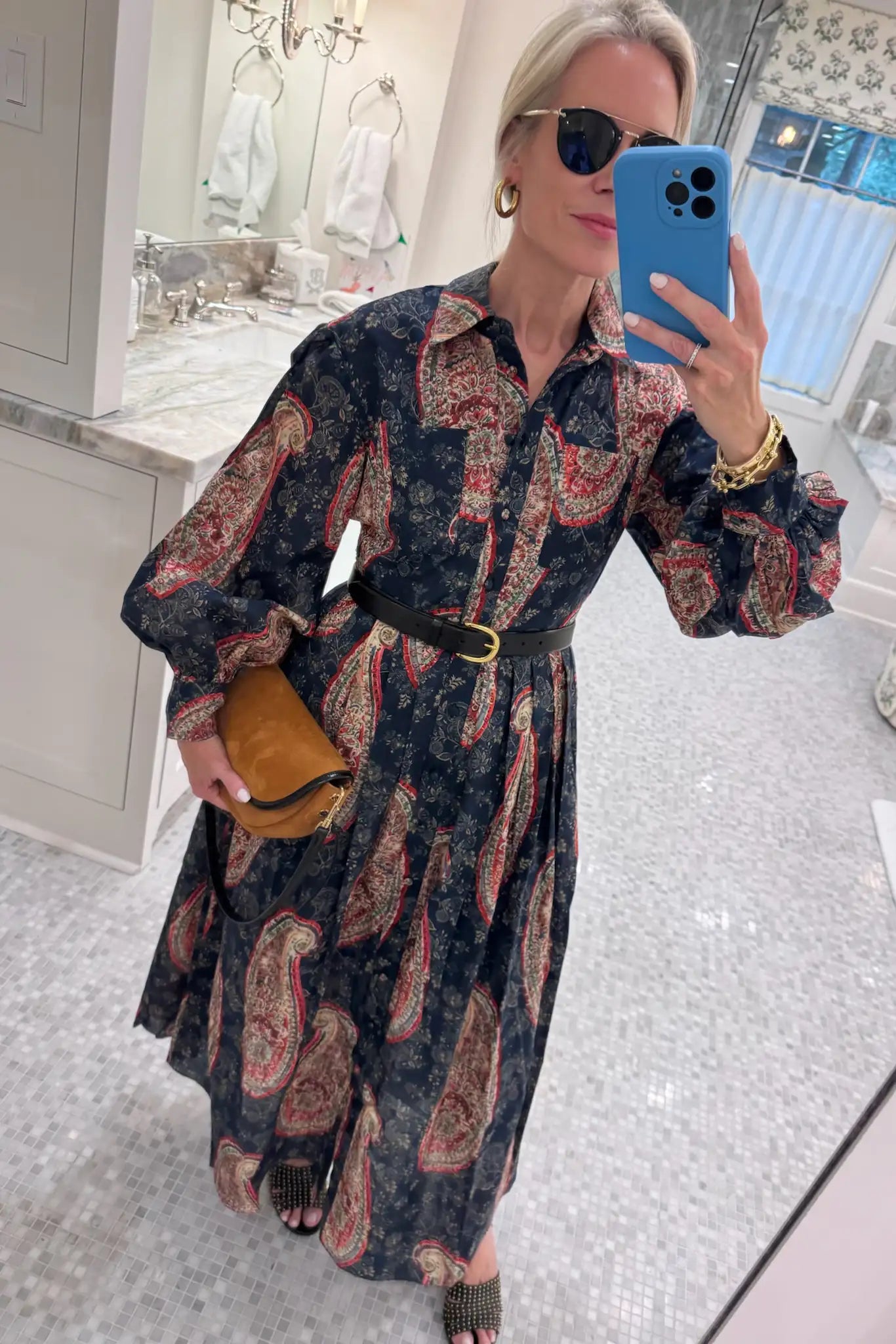 Hunter in the Tenley Dress in Paisley Posey.