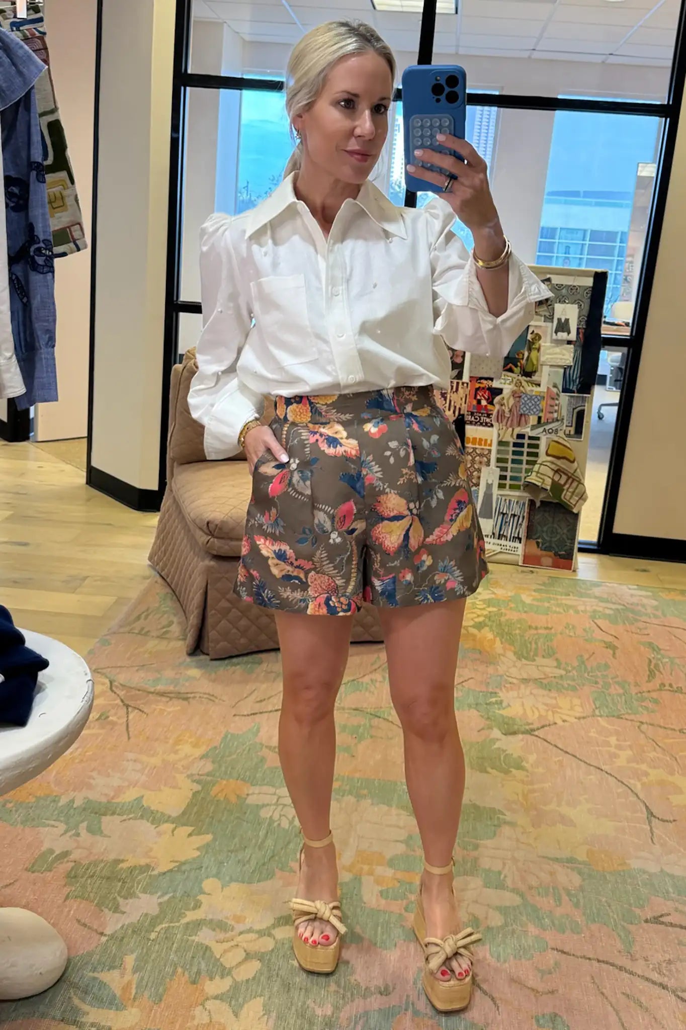 The Ashton Short are linen with a tailored banded waist and front pleats.