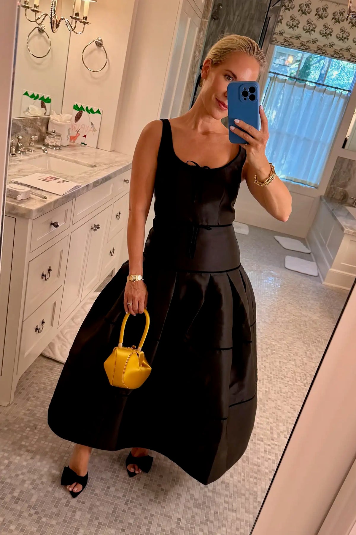 Hunter in the Arlington Dress.