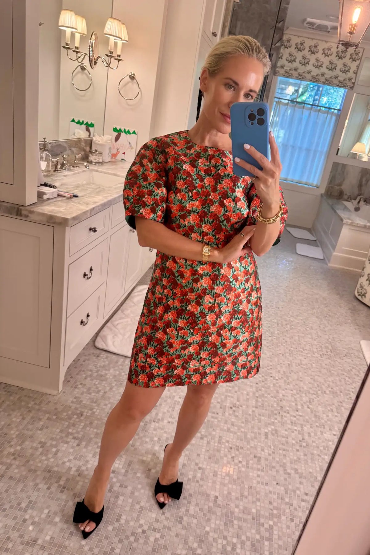 Hunter in the Harmony Dress.