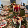 The Camellia Table Cloth with the Camellia Napkin Set in Camellia Ivory.