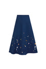 The Ida Skirt in Atelier Splatter Navy. 