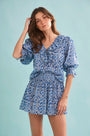 The Imogen Blouse in Bermuda Blooms paired with matching Jemma Shorts. 