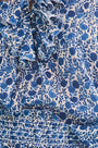 Close up of the Imogen Blouse in Bermuda Blooms. 