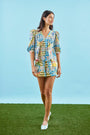 The Irene Top in Morning Glory paired with matching Ashton Short on model