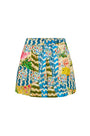 Close up of the Ashton Shorts in Morning Glory print