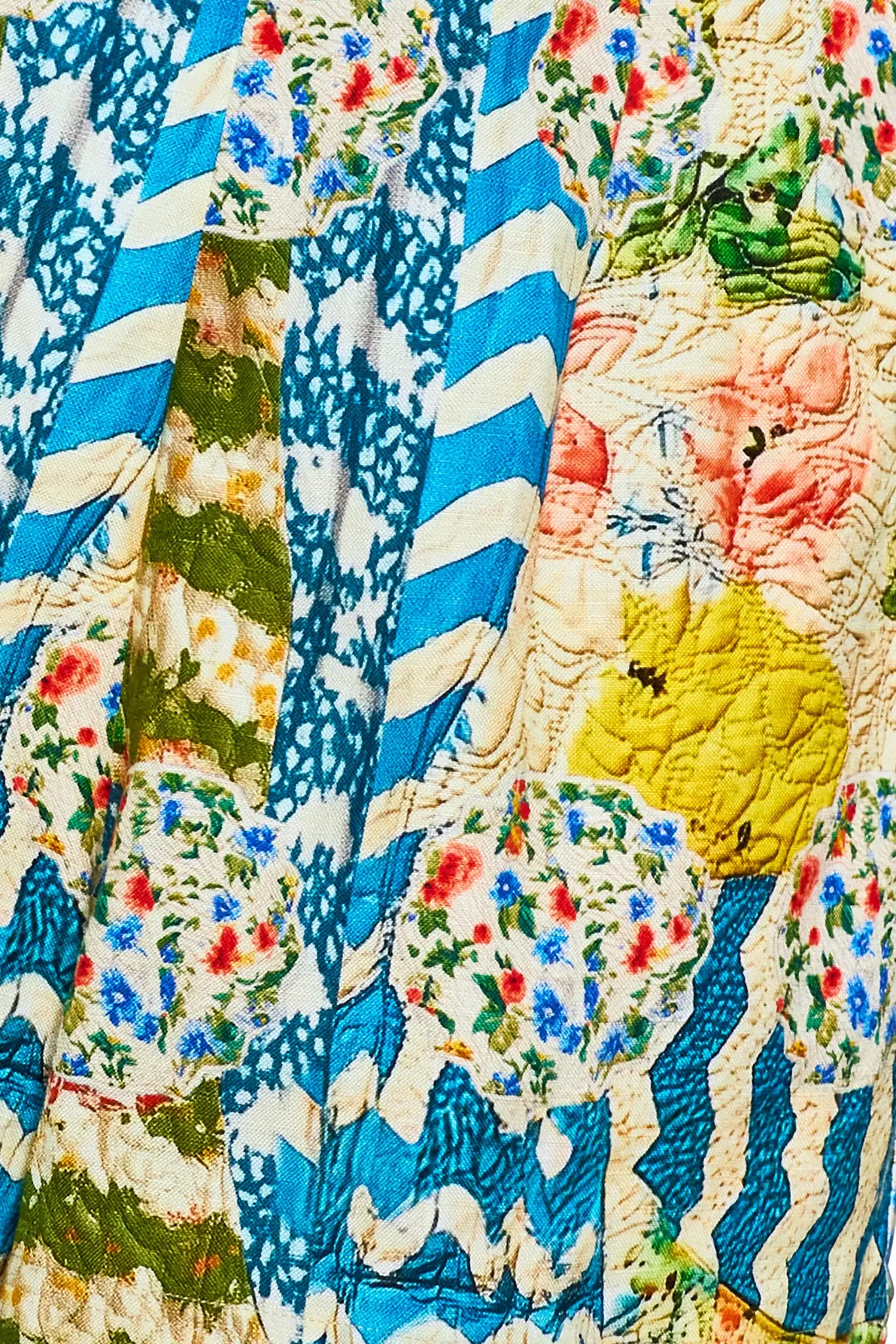 Close up of the Ashton Shorts in Morning Glory print