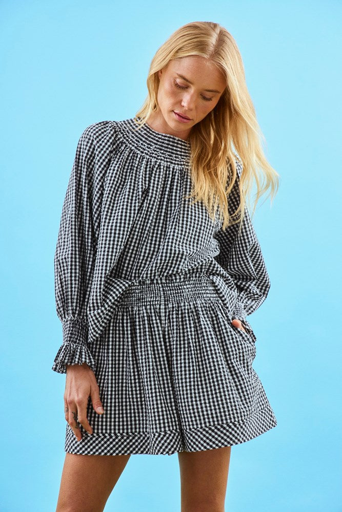Jemma Short | Gingham Smocked Shorts | Hunter Bell