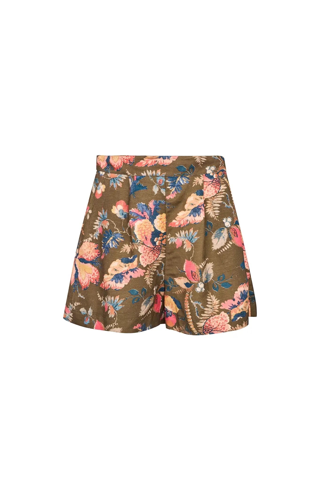 The Ashton Short are linen with a tailored banded waist and front pleats.