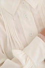 Close up of the James Shirt in Ivory. 