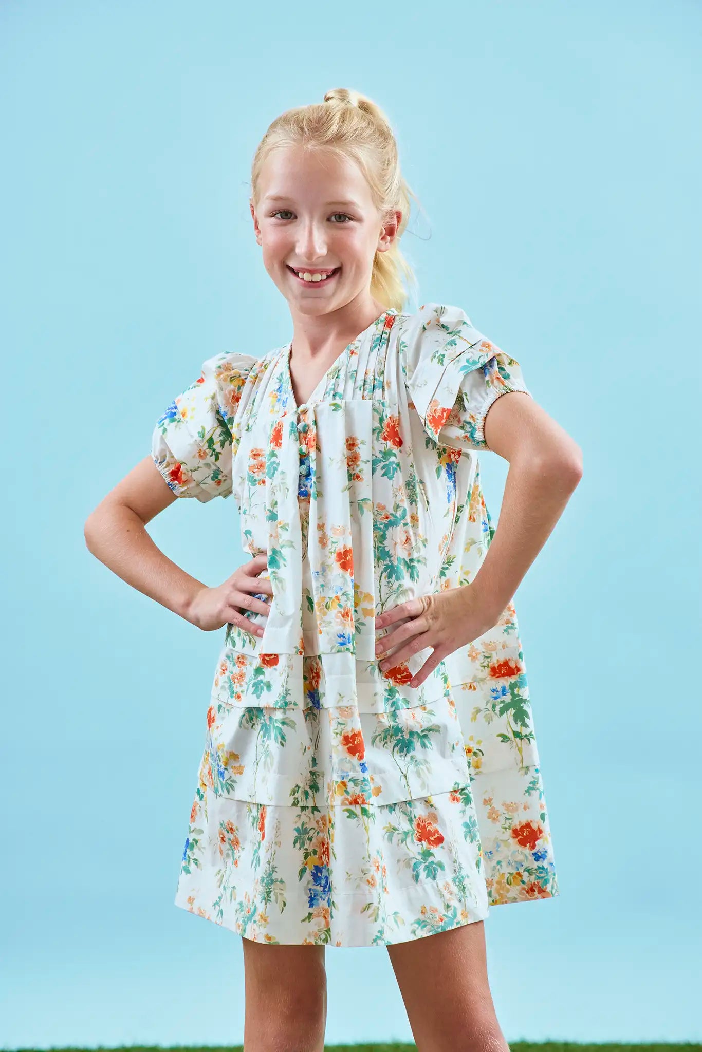 The Kids Jenkins Dress in Falling Blossom