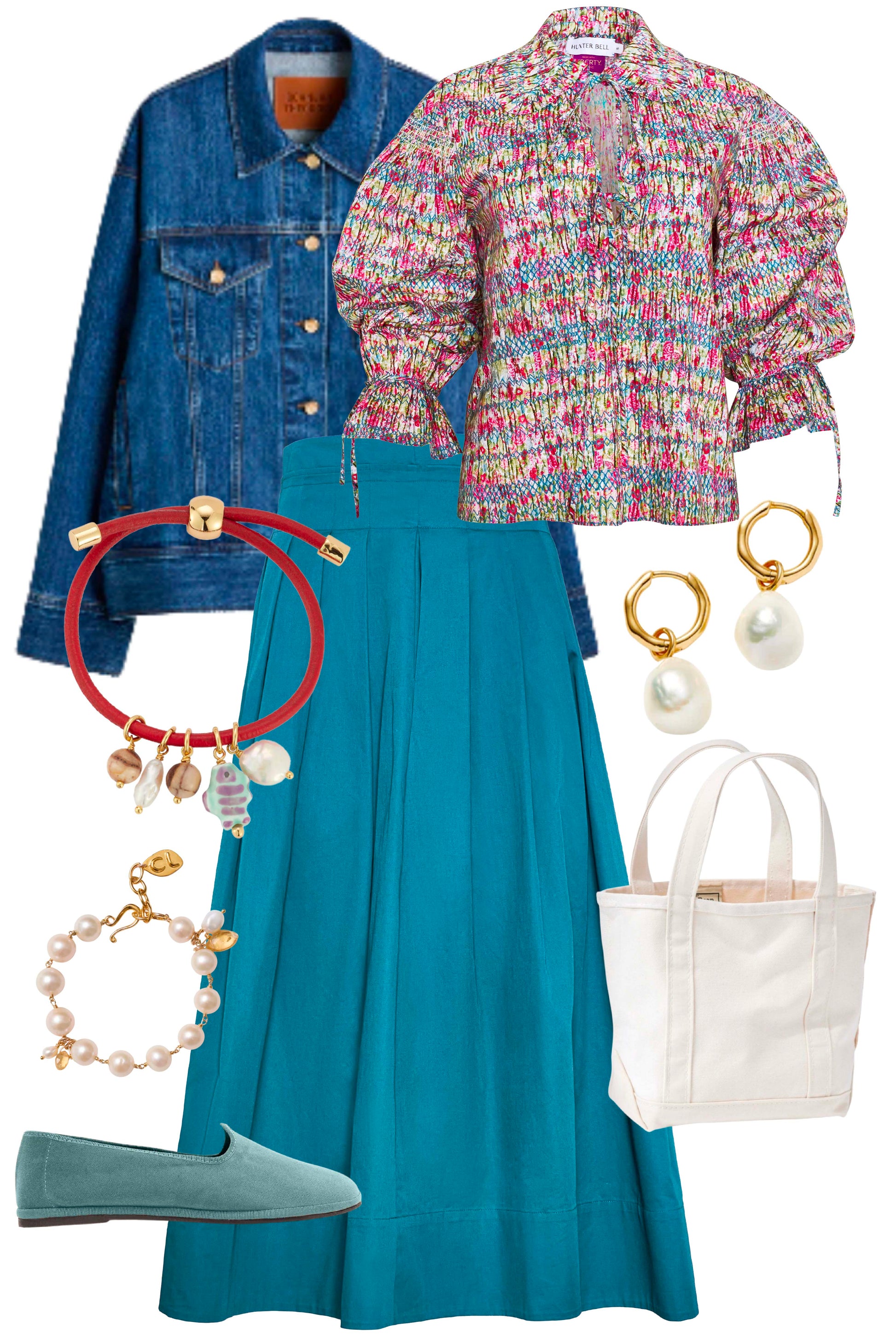 Ruffle collar top with ties at neckline and sleeves in liberty fabric print 