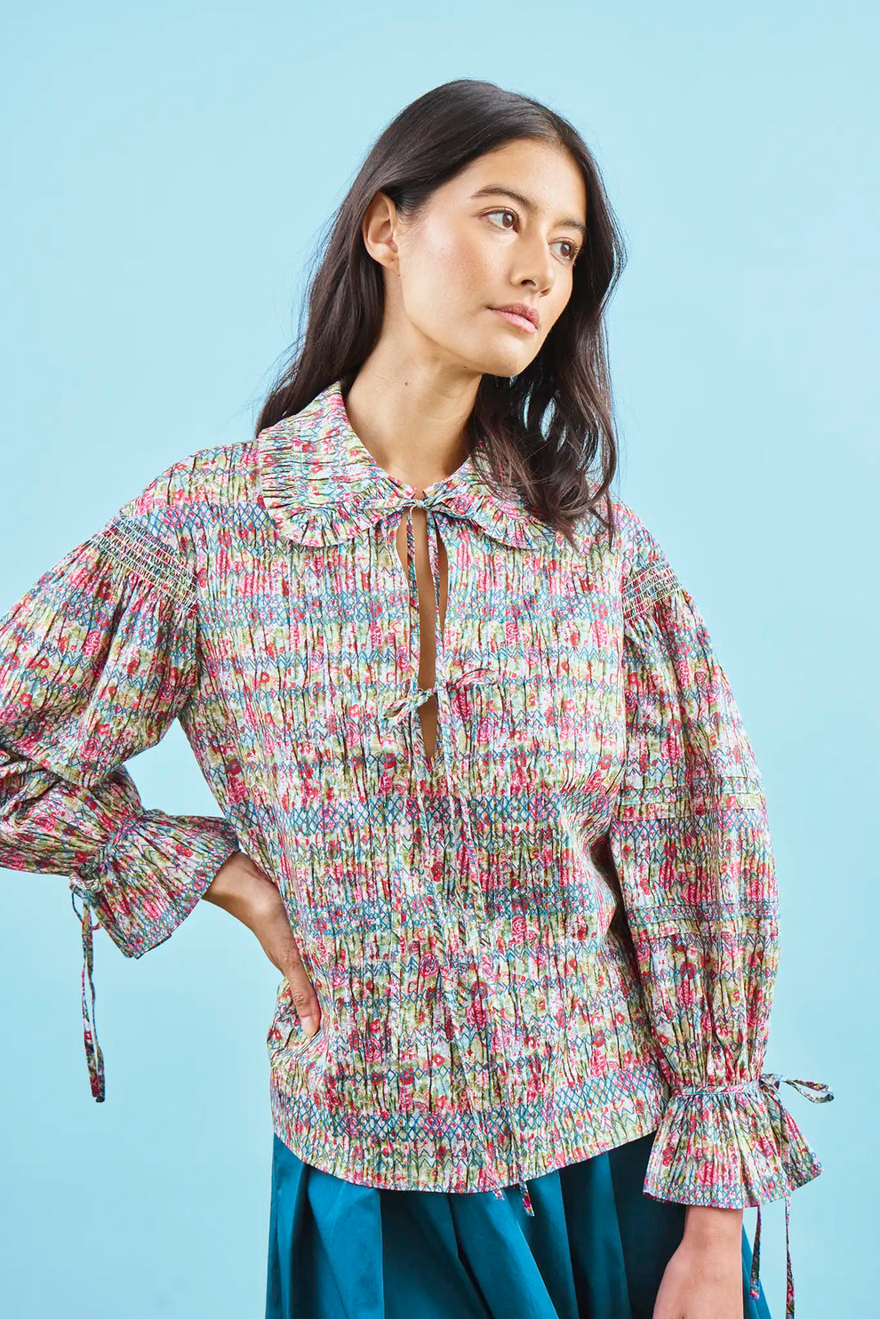 Julia Top | Ruffle Collar Top | Hunter Bell