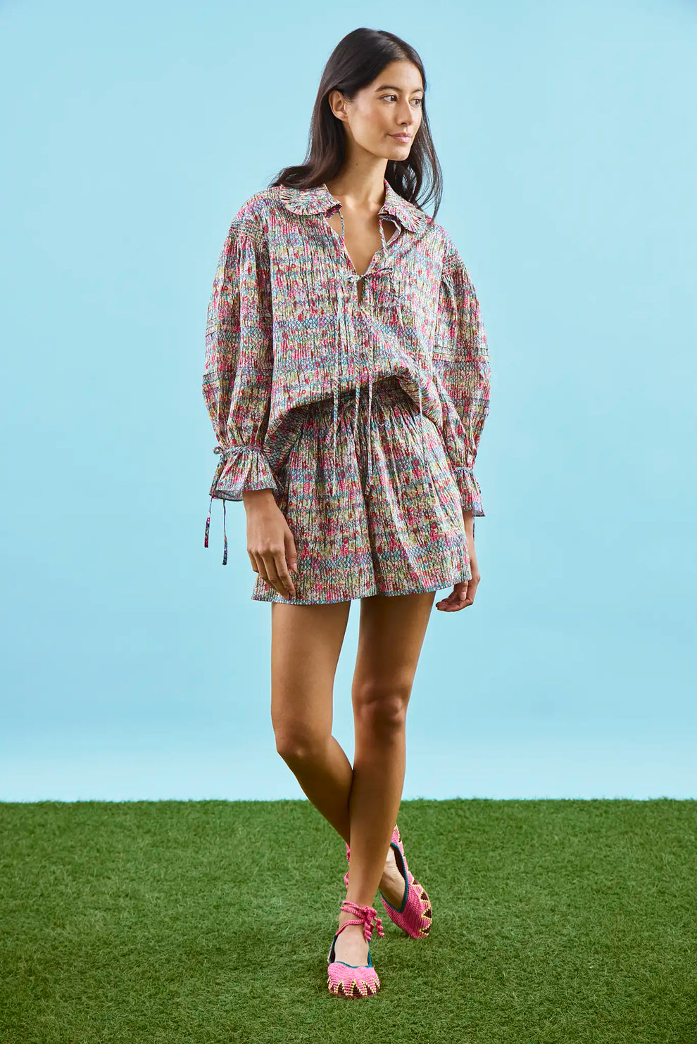 Julia Top | Ruffle Collar Top | Hunter Bell