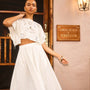 The Keira Top in White paired with matching Tatum Skirt.
