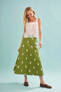 The Kelsey Top paired with Ida Skirt in Palm Sand Dollars. 