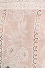 Close up of the Kelsey Top in white lace. 