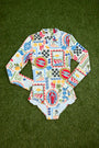 The Kids Rashguard in Coastal Conversation, longsleeve