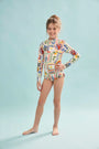 The Kids Rashguard in Coastal Conversation, longsleeve