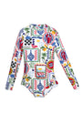 The Kids Rashguard in Coastal Conversation, longsleeve