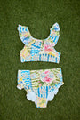 The Kids two-piece swim set in morning glory