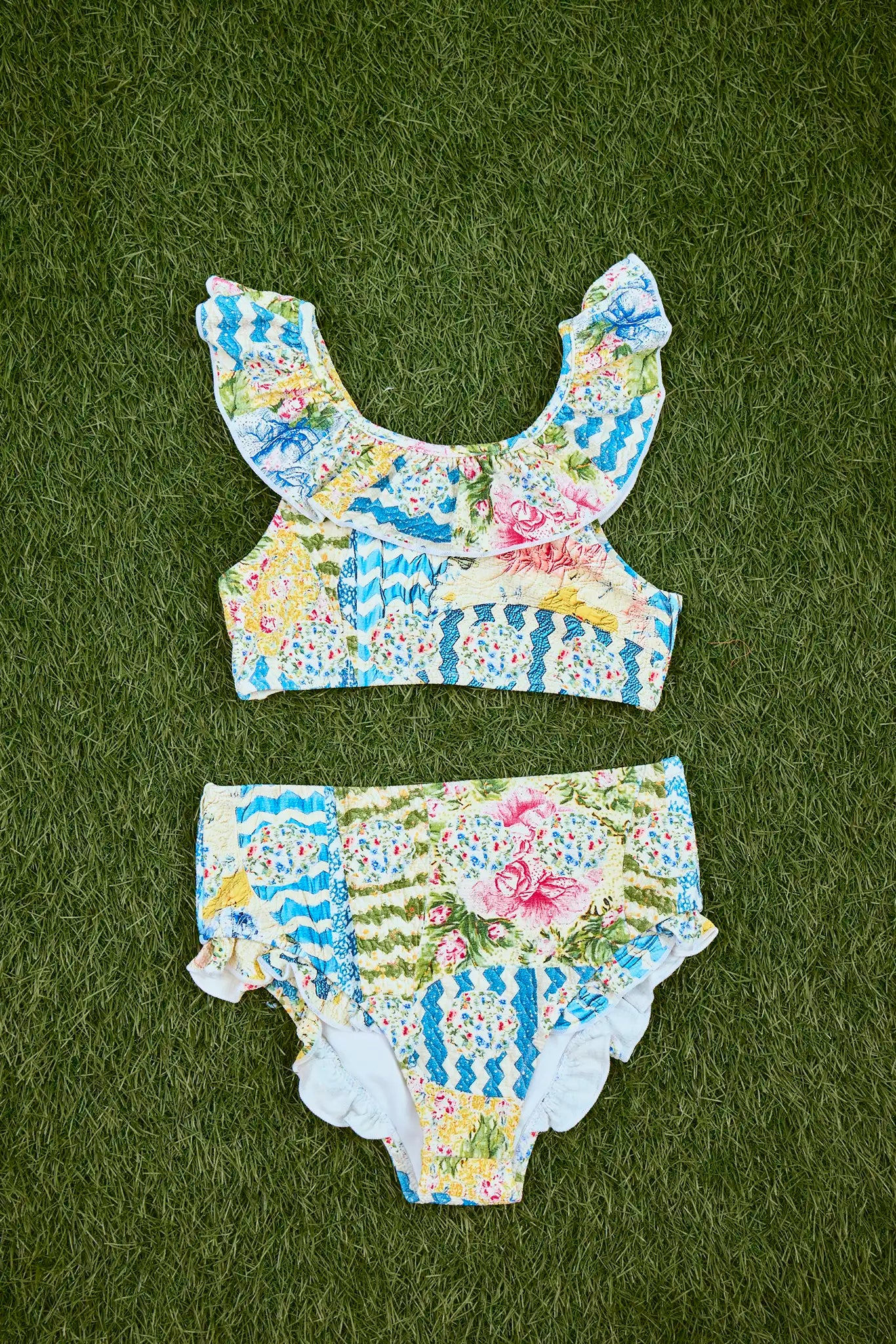 The Kids two-piece swim set in morning glory