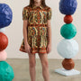 The Kids Drifter Dress in Amber Glen Cream. 