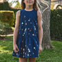 The Kids Ellie Dress in Atelier Splatter Navy.
