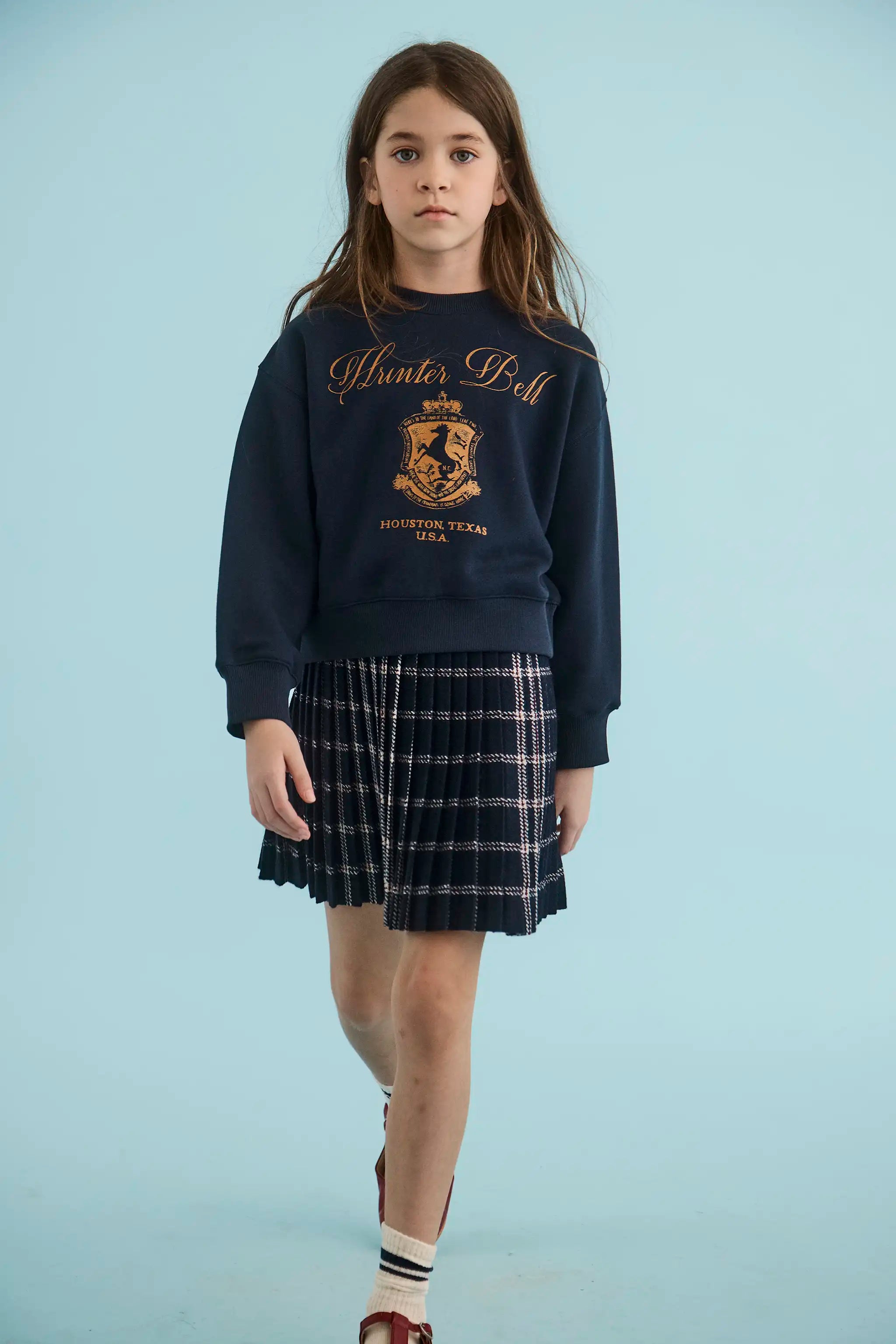 The Kids Heritage Sweatshirt in Midnight Blue. 