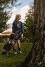 The Kids Pattie Skirt in St. Andrews Check paired with our Kids Heritage Sweatshirt. 