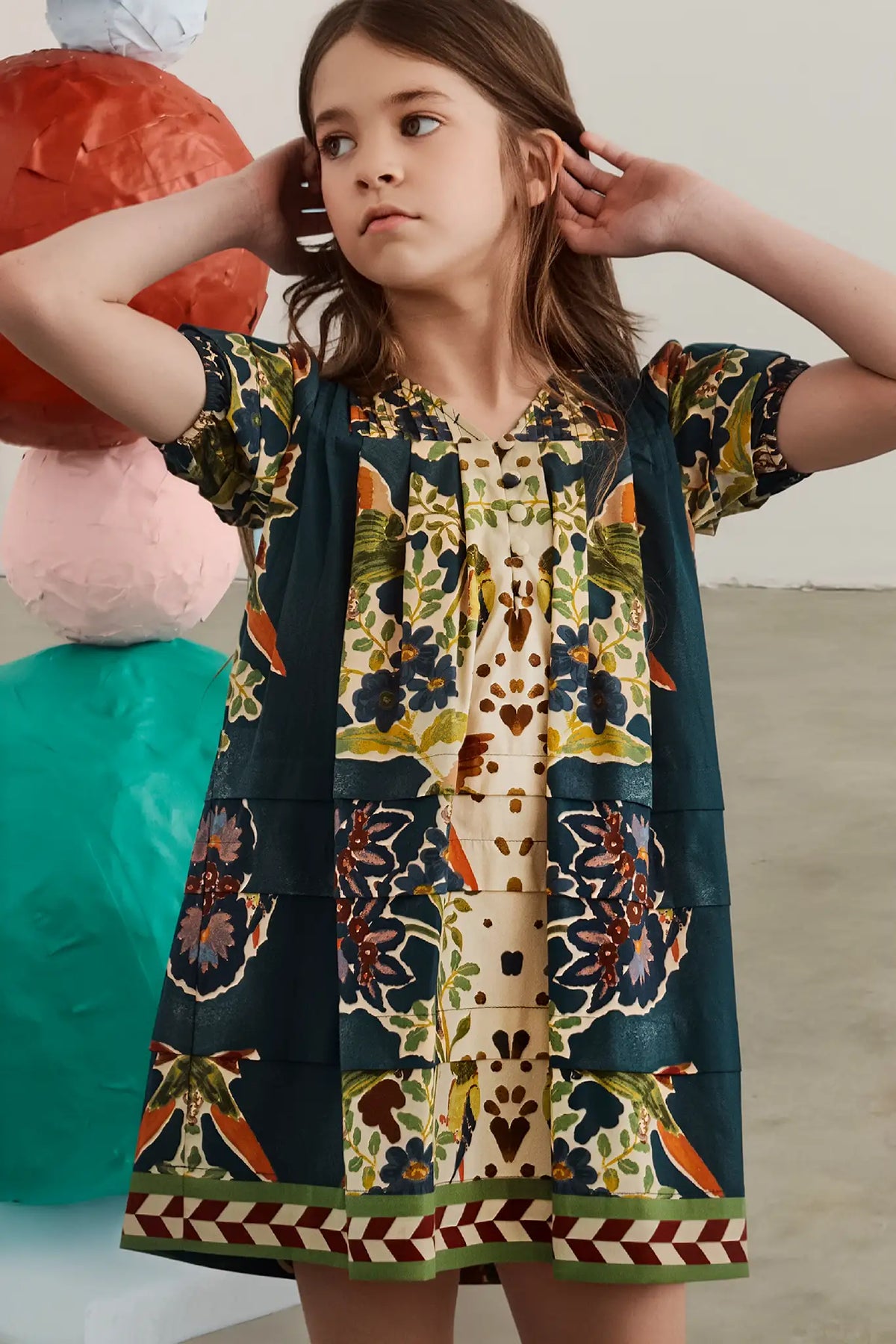 The Kids Jenkins Dress in Birds of a Feather Navy.