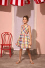 The Kids June Dress in Harbor Club Madras.